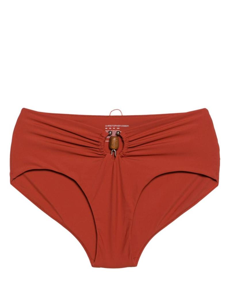 Christopher Esber Crystal Orbit swim briefs - Brown von Christopher Esber