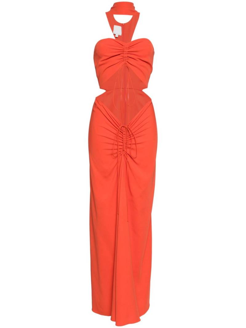 Christopher Esber Reversed Halter Disconnect dress - Orange von Christopher Esber