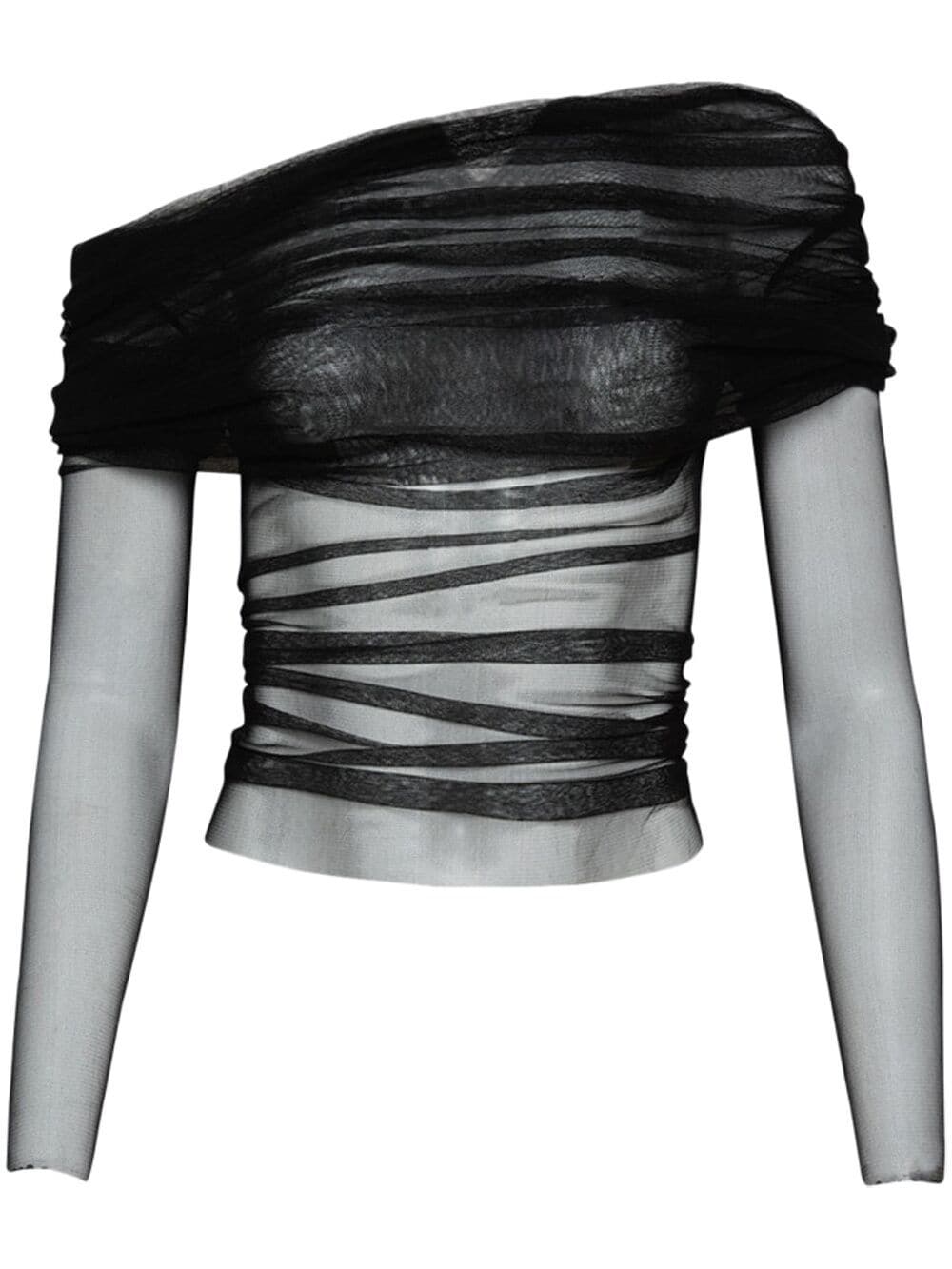 Christopher Esber Veiled silk top - Black von Christopher Esber