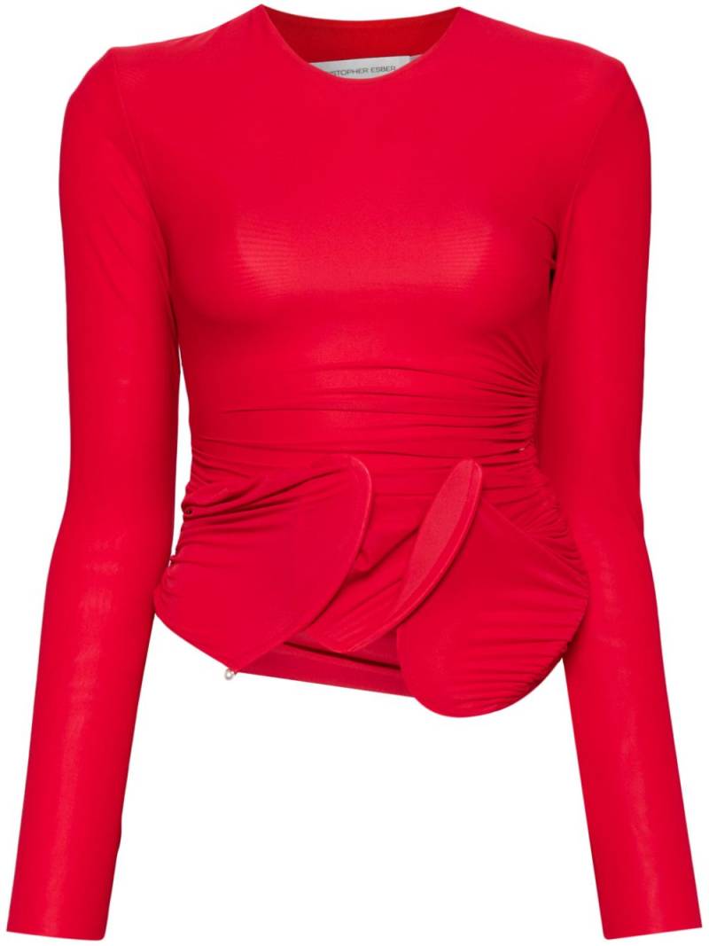 Christopher Esber Venus looped top - Red von Christopher Esber