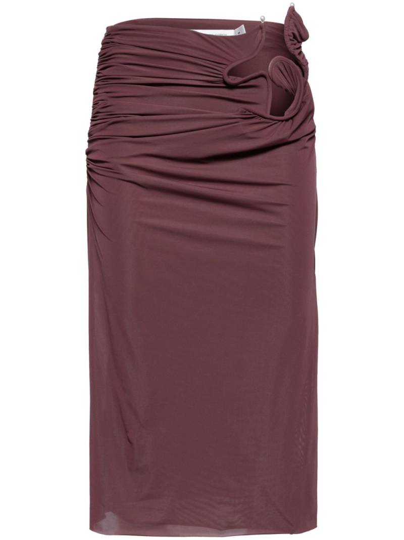 Christopher Esber Venus midi skirt - Brown von Christopher Esber