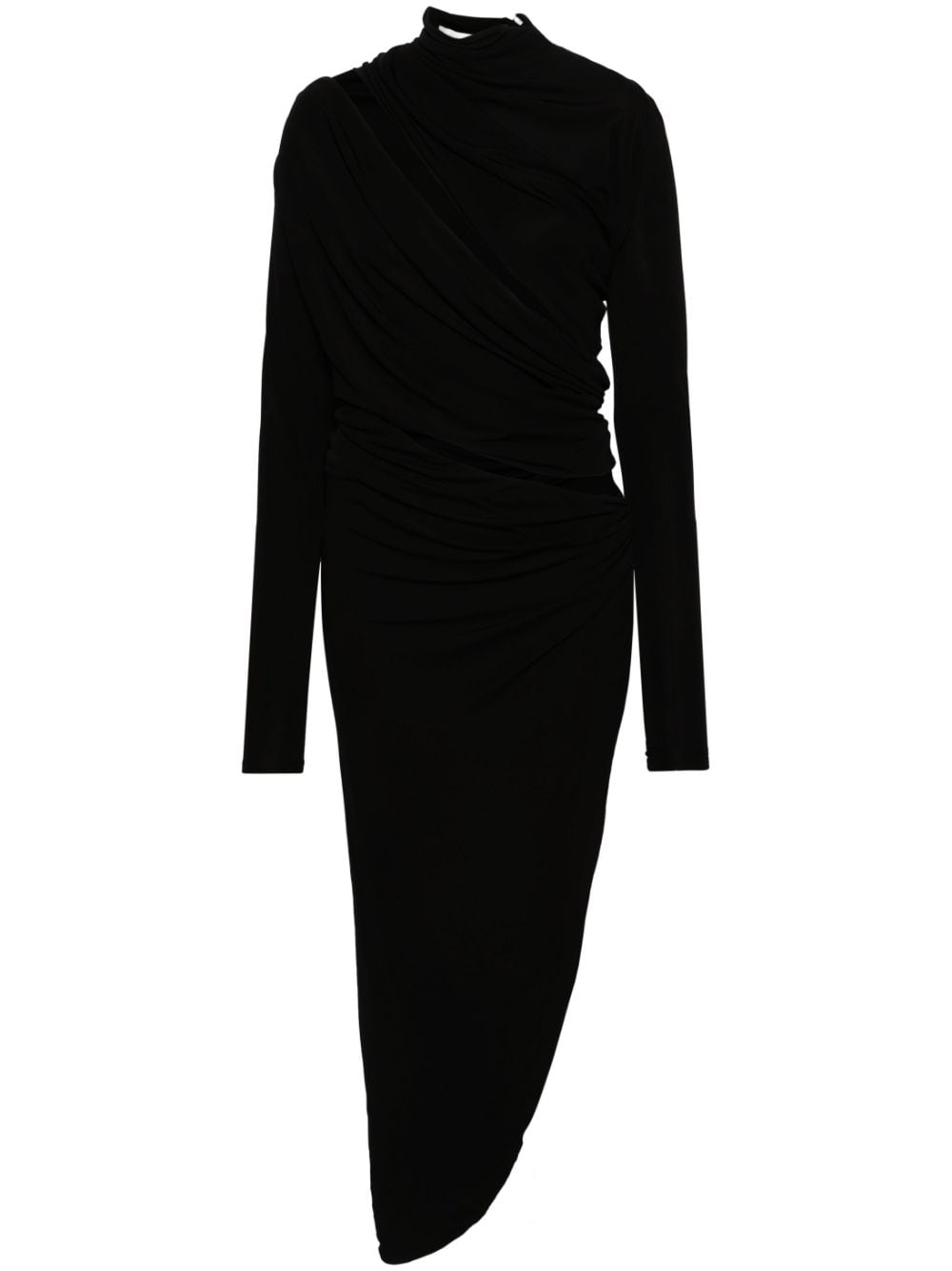 Christopher Esber asymmetric draped maxi dress - Black von Christopher Esber