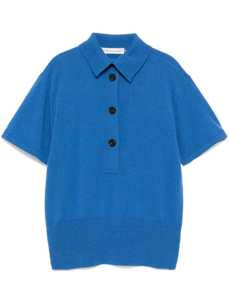 Christopher Esber cashmere polo jumper - Blue von Christopher Esber