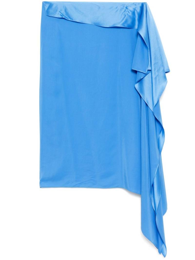 Christopher Esber crosscut silk skirt - Blue von Christopher Esber