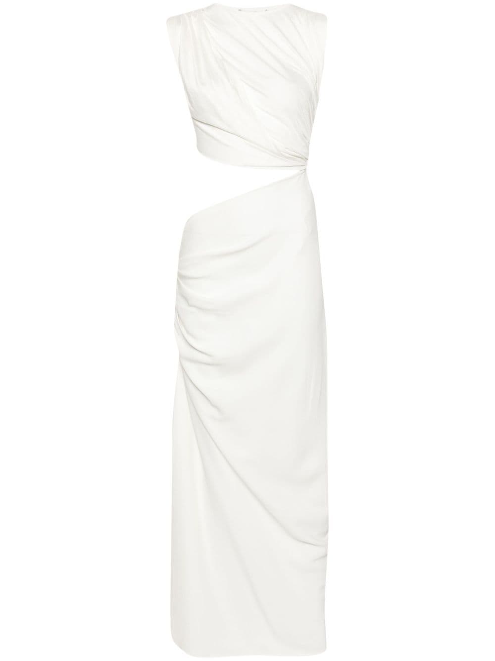 Christopher Esber cut-out draped maxi dress - White von Christopher Esber