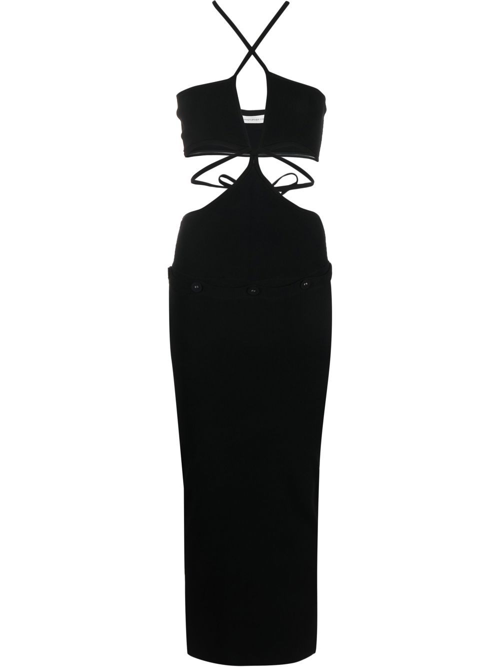 Christopher Esber cutout-detail fine knit dress - Black von Christopher Esber