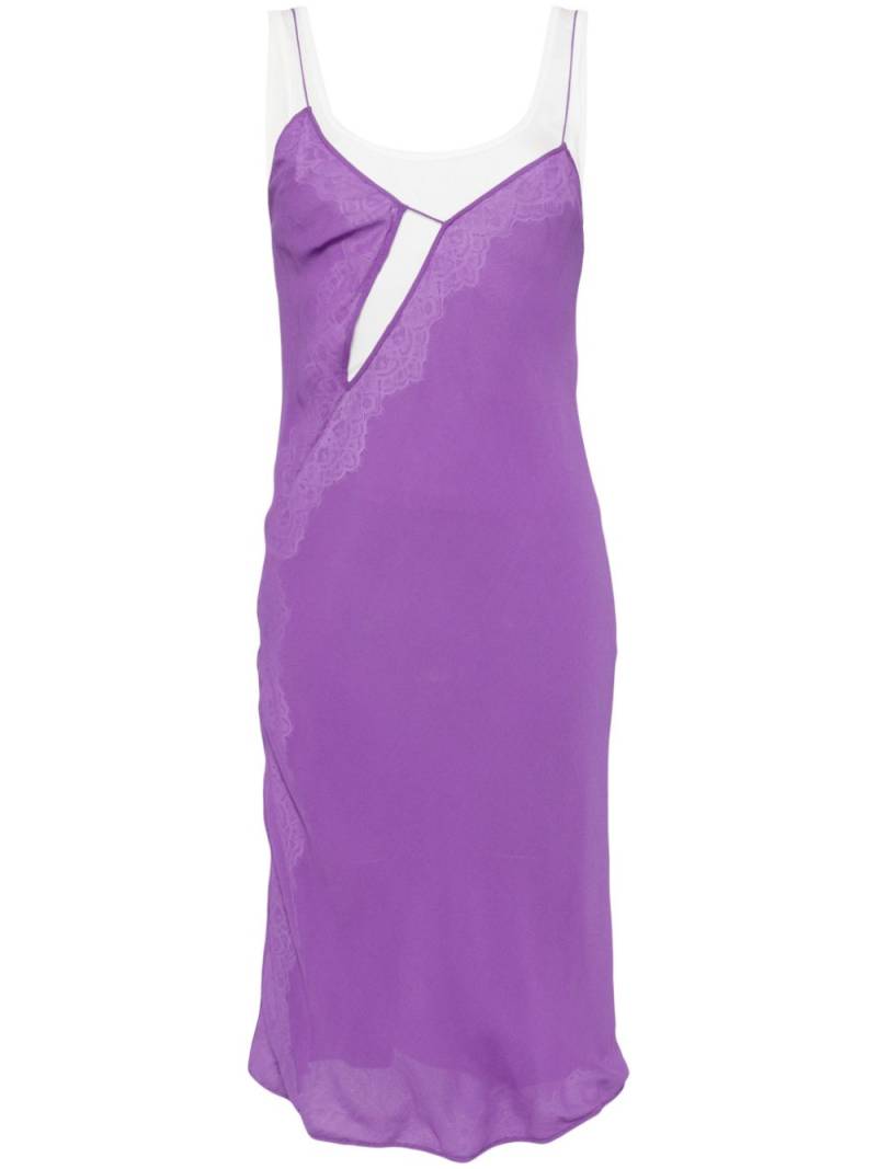 Christopher Esber encased lace cami gown - Purple von Christopher Esber