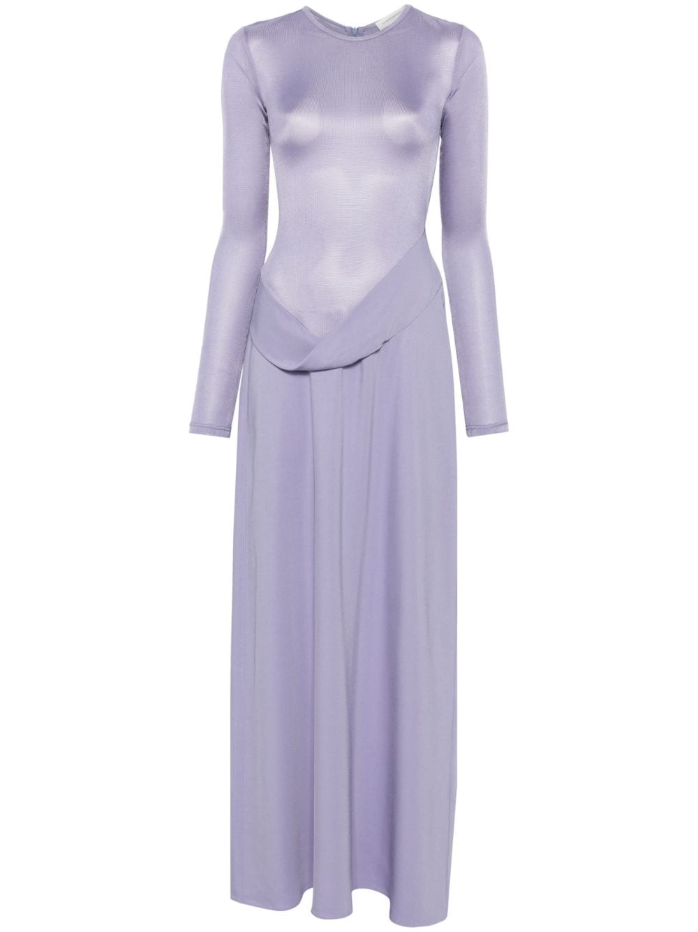 Christopher Esber fine-ribbed panelled maxi dress - Purple von Christopher Esber