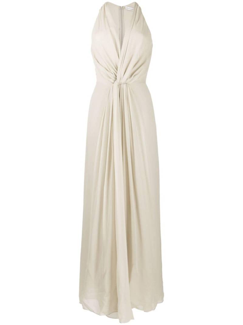 Christopher Esber knot-detail silk long dress - Neutrals von Christopher Esber