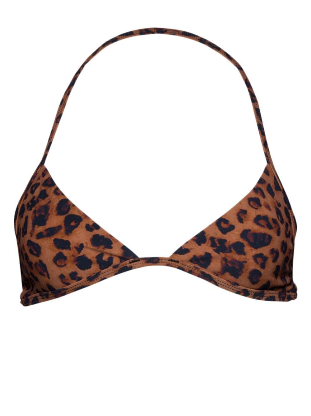 Christopher Esber leopard-print triangle bikini top - Brown von Christopher Esber