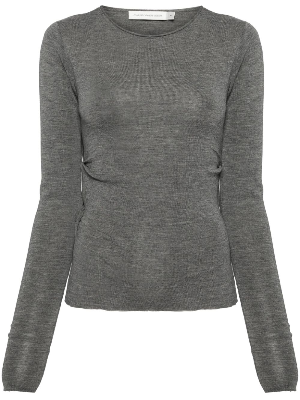 Christopher Esber open twist knitted top - Grey von Christopher Esber