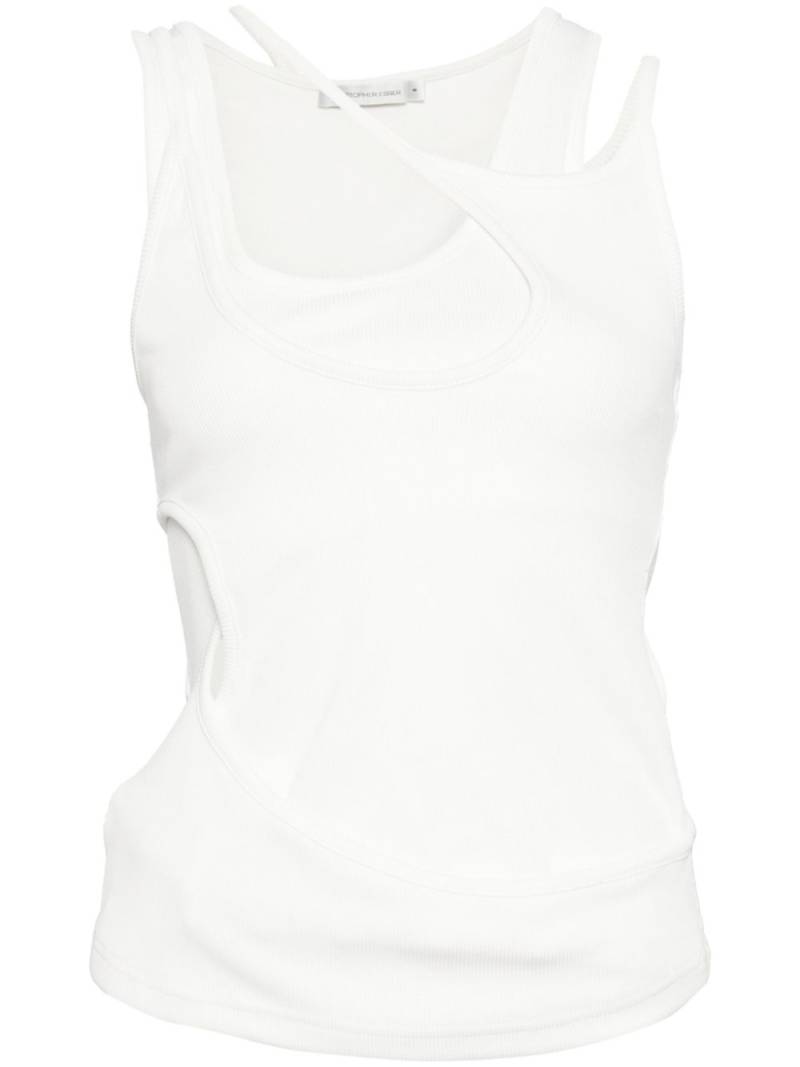 Christopher Esber overlapped tank top - White von Christopher Esber