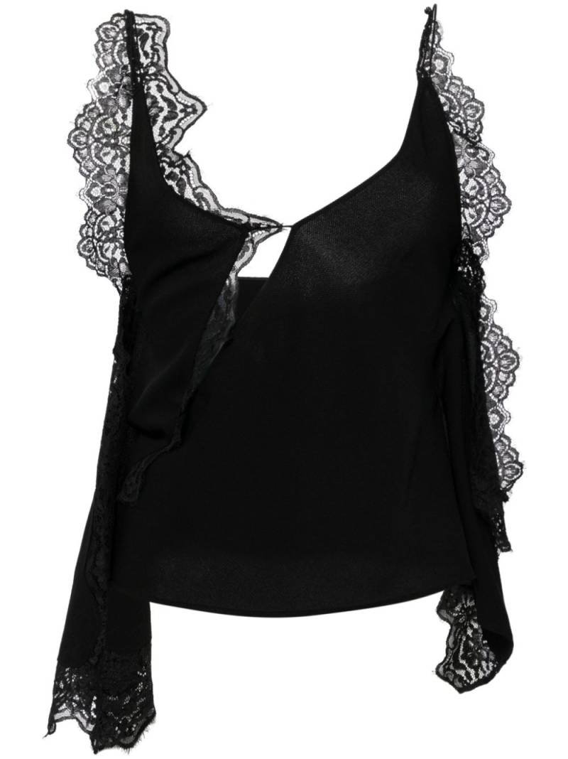 Christopher Esber pique lace cami vest - Black von Christopher Esber