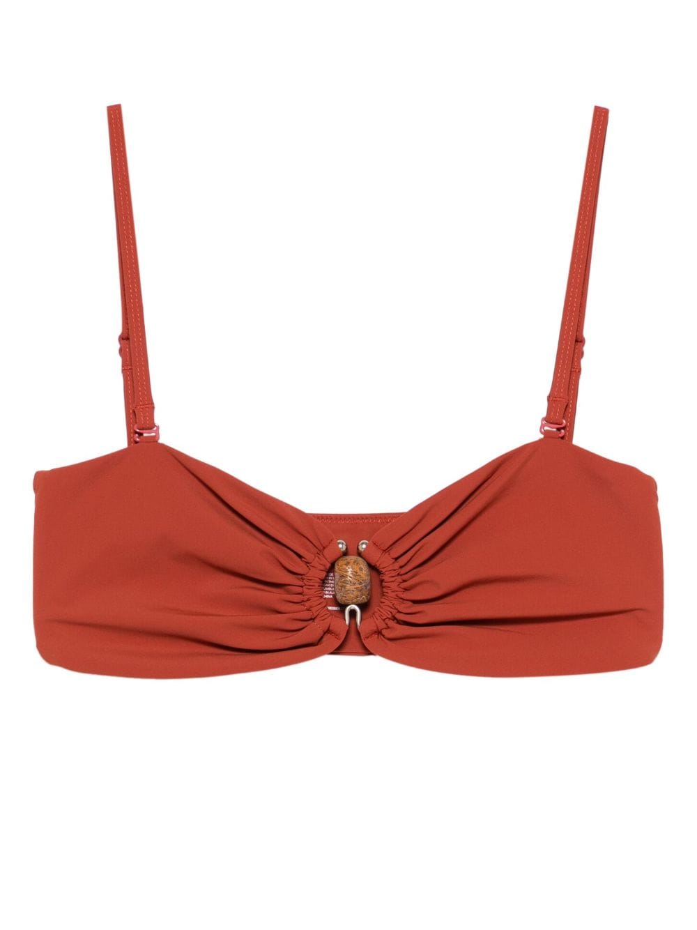 Christopher Esber ruched bandeau bikini top - Orange von Christopher Esber