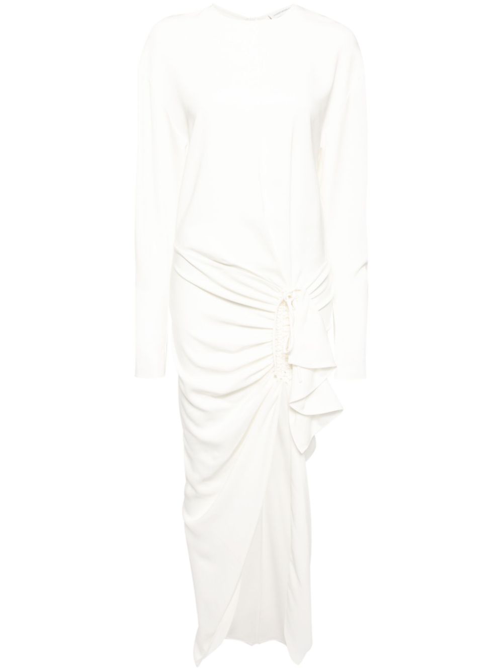 Christopher Esber ruched long sleeve dress - White von Christopher Esber