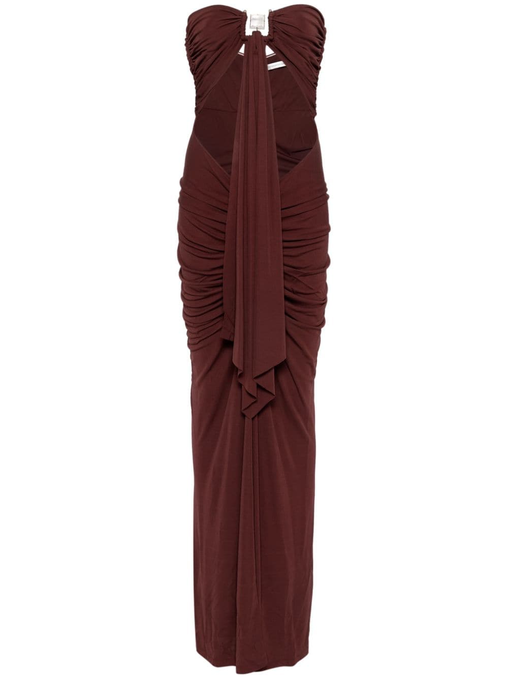 Christopher Esber ruched maxi dress - Brown von Christopher Esber