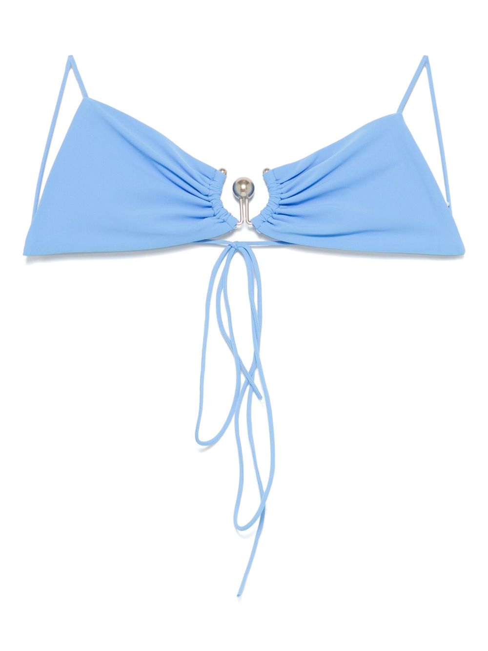 Christopher Esber ruched orbit bikini top - Blue von Christopher Esber