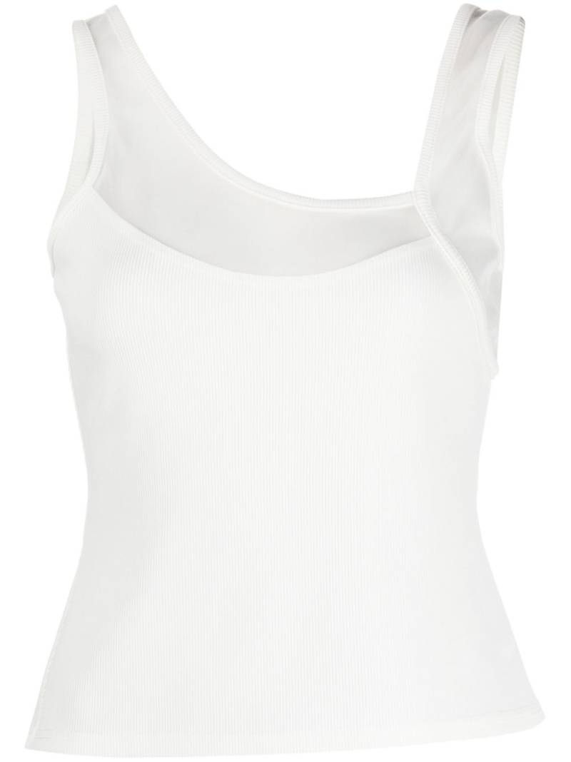 Christopher Esber semi-sheer ribbed-knit top - White von Christopher Esber