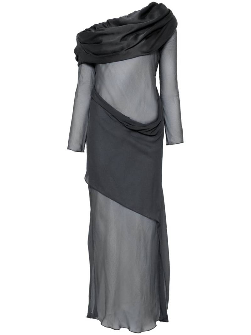 Christopher Esber sheer maxi dress - Grey von Christopher Esber