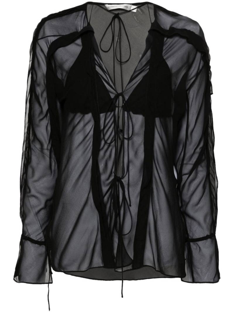 Christopher Esber sheer silk blouse - Black von Christopher Esber