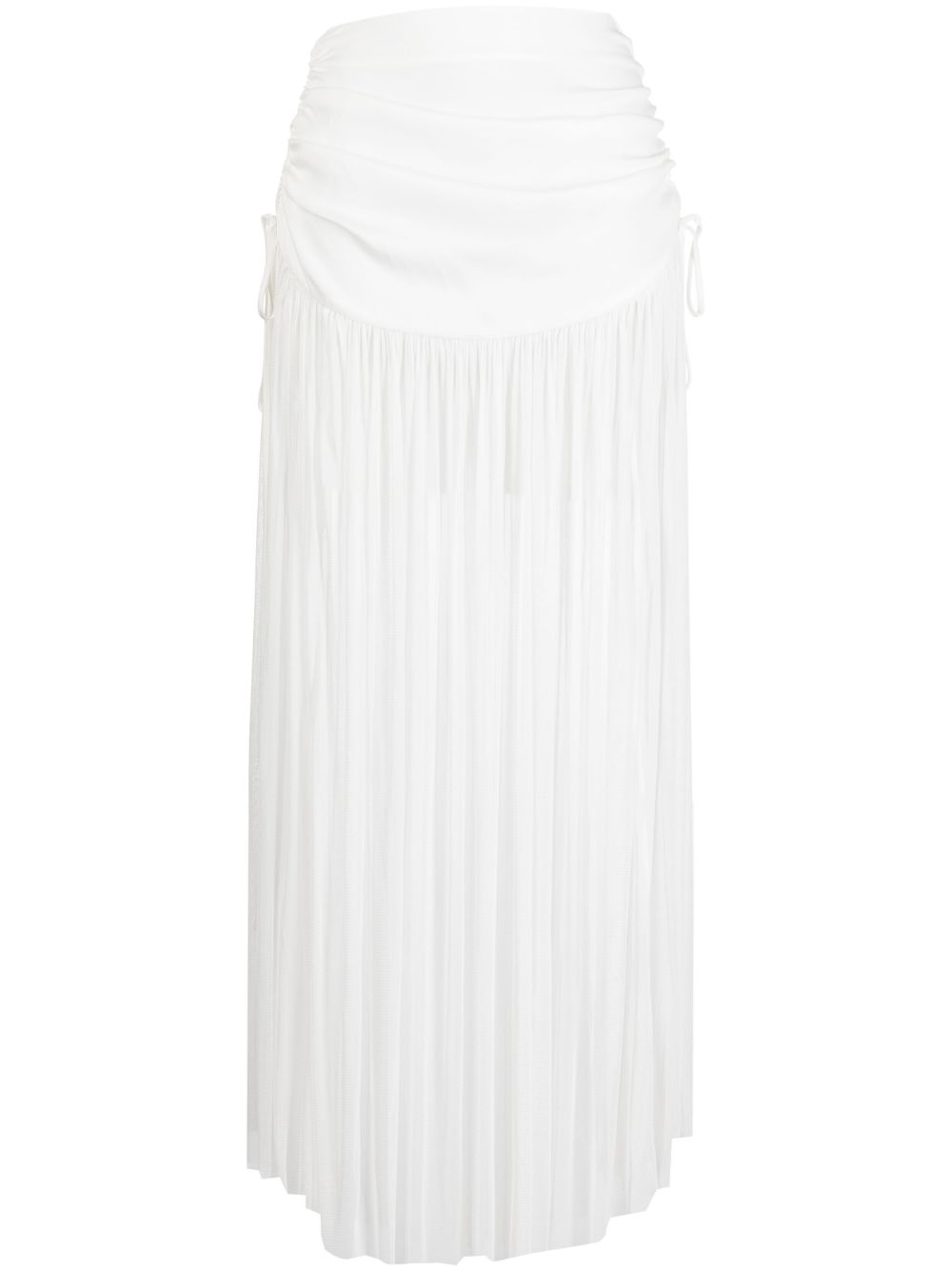 Christopher Esber sheer tulle-panel maxi skirt - White von Christopher Esber