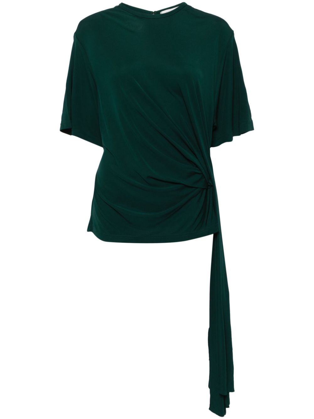 Christopher Esber side cowl drape extension T-shirt - Green von Christopher Esber