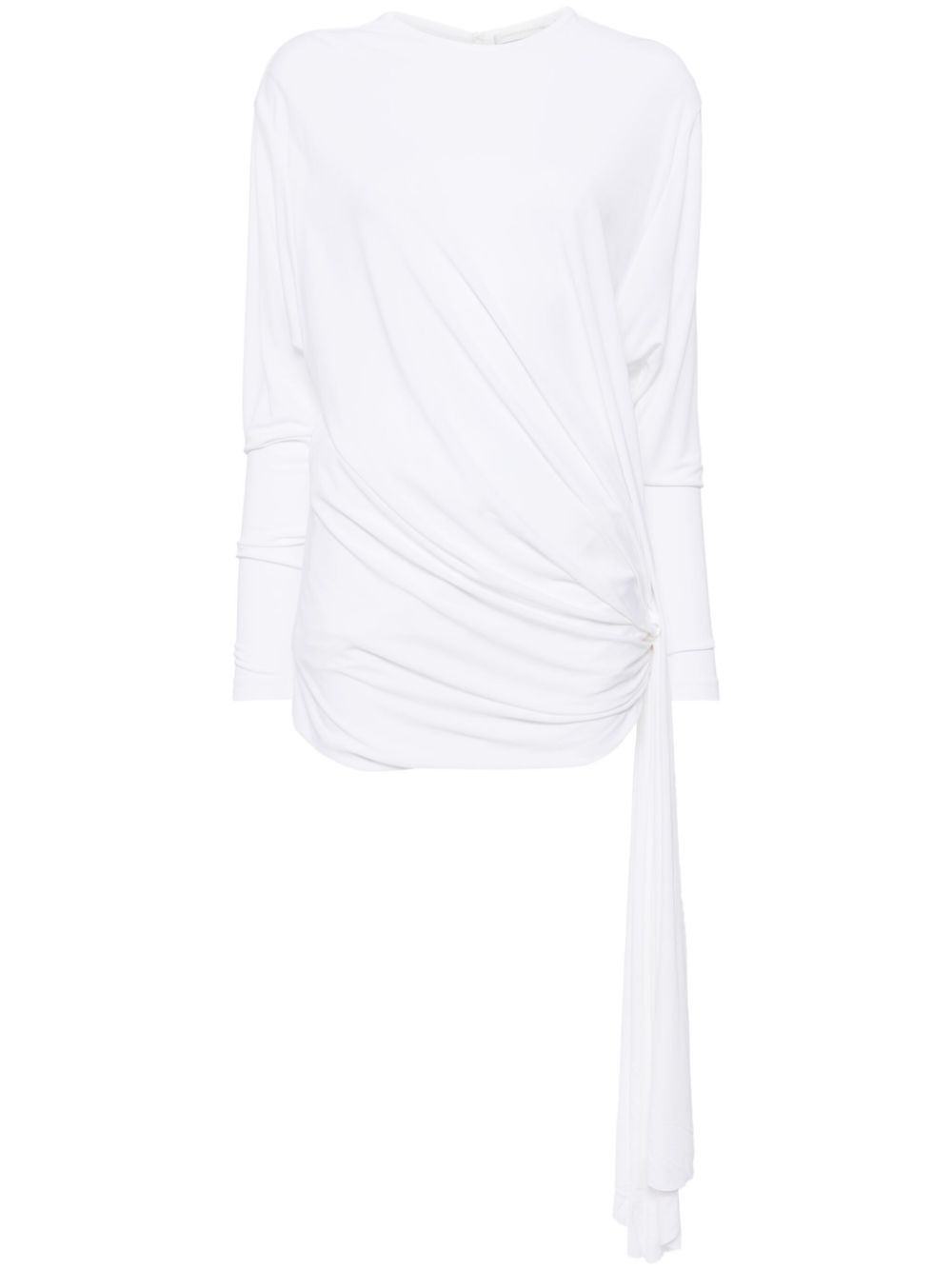 Christopher Esber side cowl drape extension dress - White von Christopher Esber