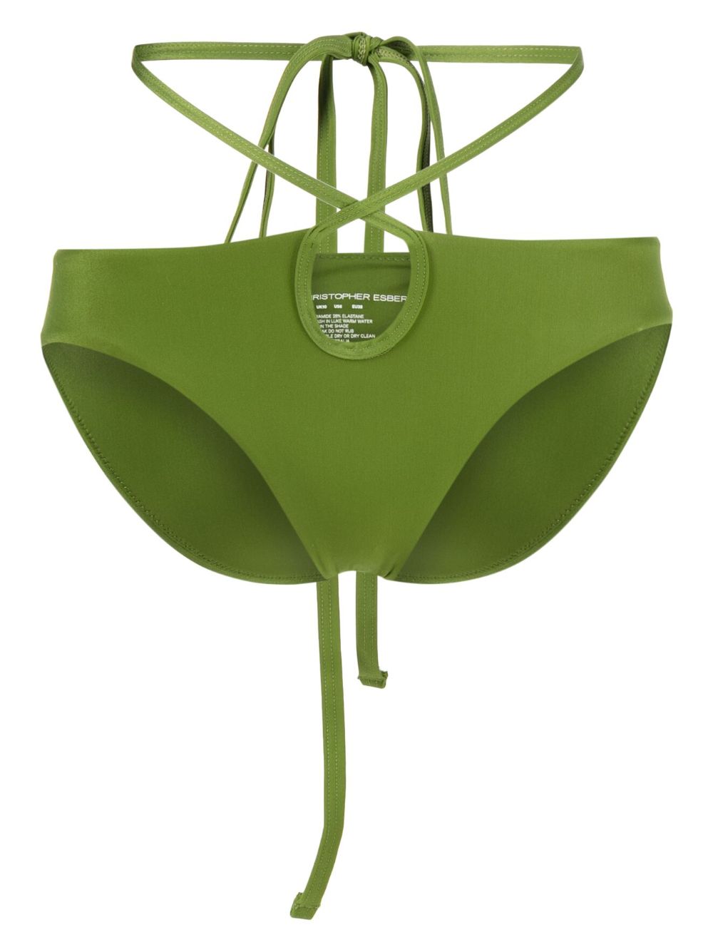 Christopher Esber tie-fastening detail bikini bottoms - Green von Christopher Esber