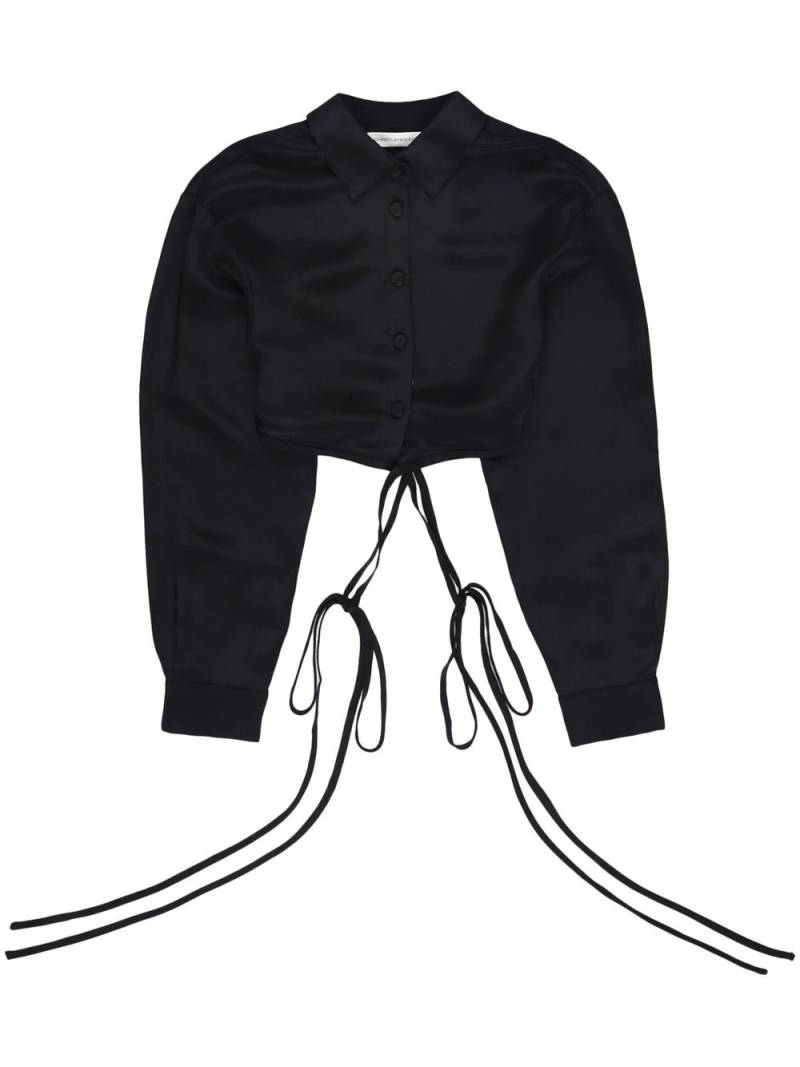 Christopher Esber tied-waist cropped shirt - Black von Christopher Esber