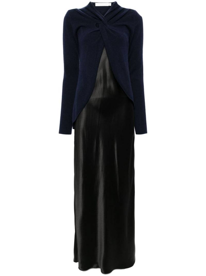 Christopher Esber twist front cashmere dress - Blue von Christopher Esber