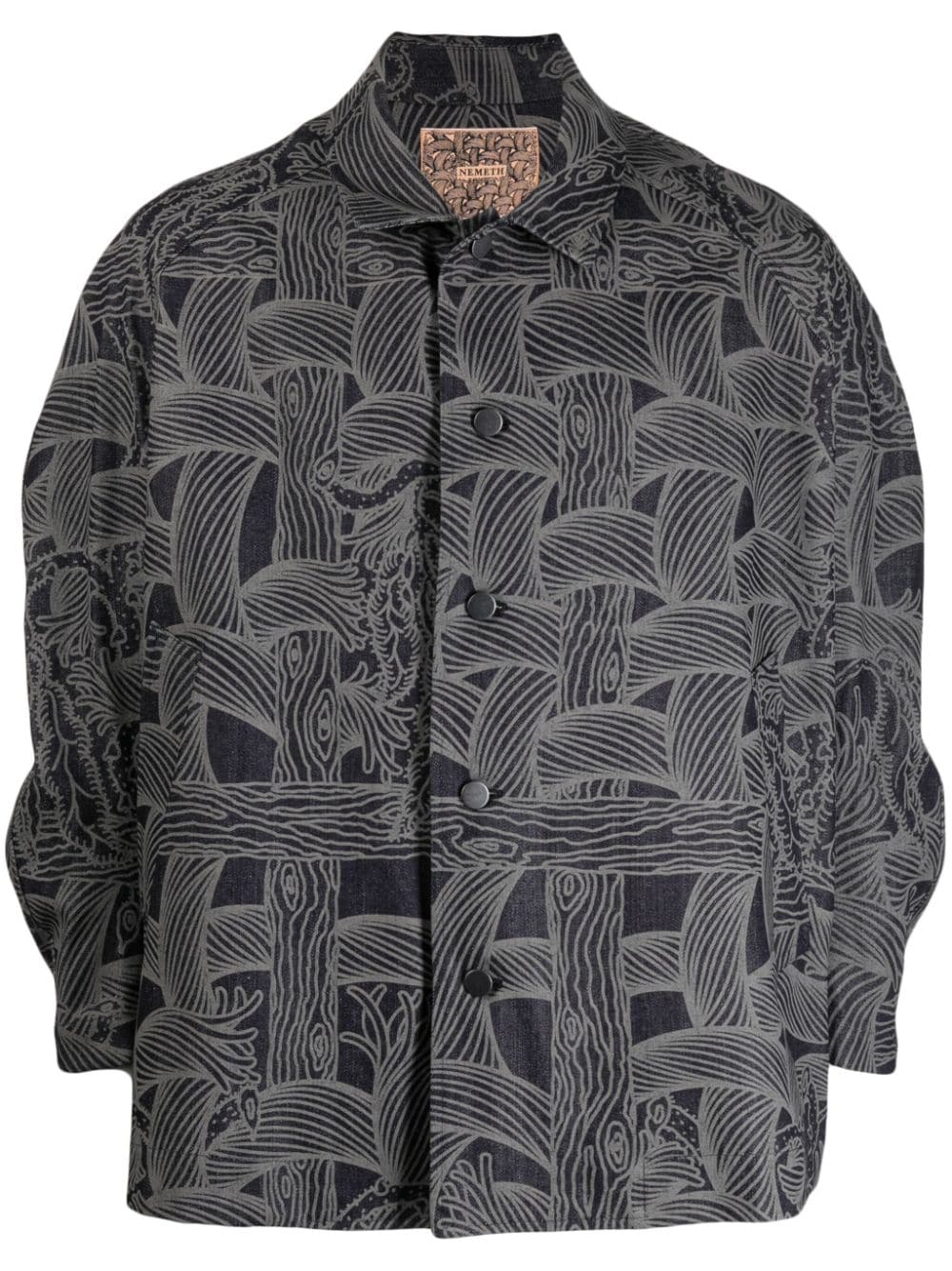 Christopher Nemeth Rope-print denim jacket - Blue von Christopher Nemeth