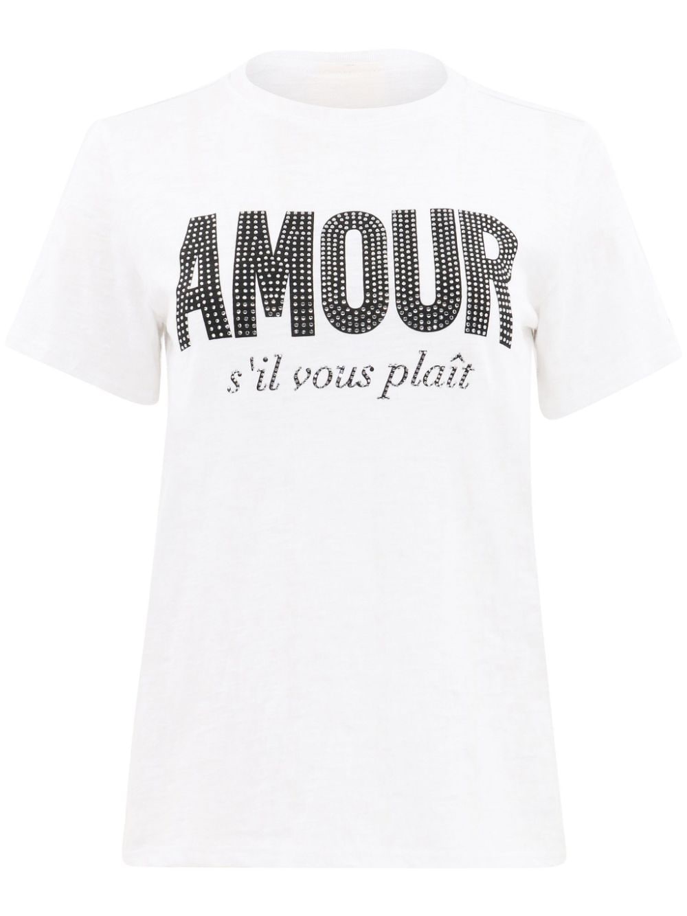 Cinq A Sept Amour rhinestone-embellished cotton T-shirt - White von Cinq A Sept
