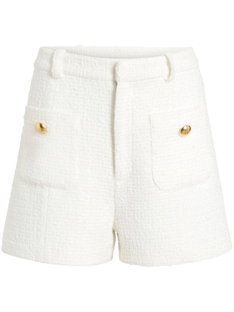 Cinq A Sept Auden tweed mini shorts - White von Cinq A Sept