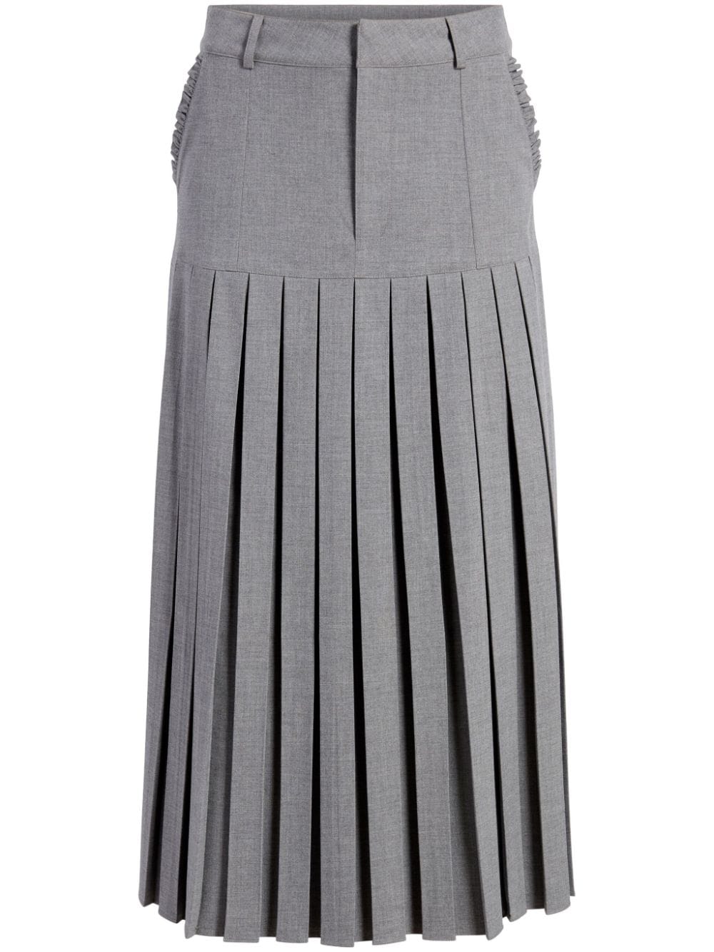 Cinq A Sept Bane pleated drop-waist skirt - Grey von Cinq A Sept