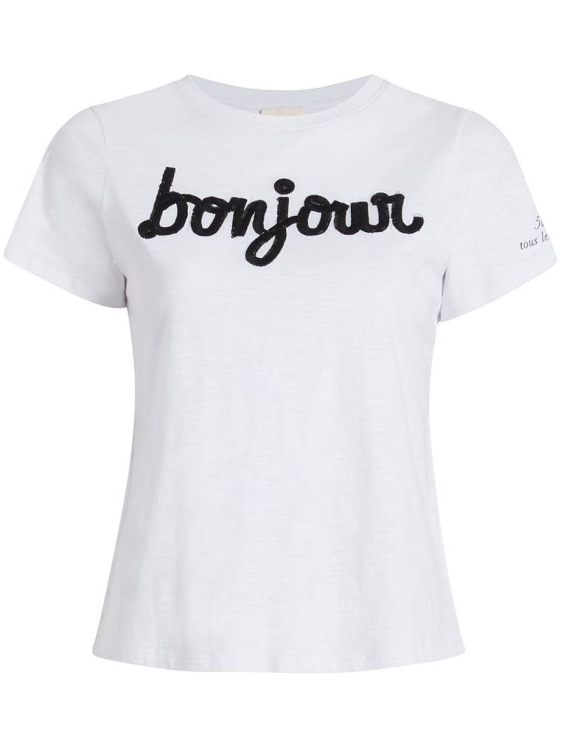 Cinq A Sept Bonjour cotton T-shirt - White von Cinq A Sept