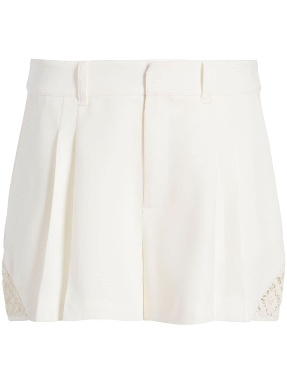 Cinq A Sept Corinna crochet-panelling shorts - Neutrals von Cinq A Sept