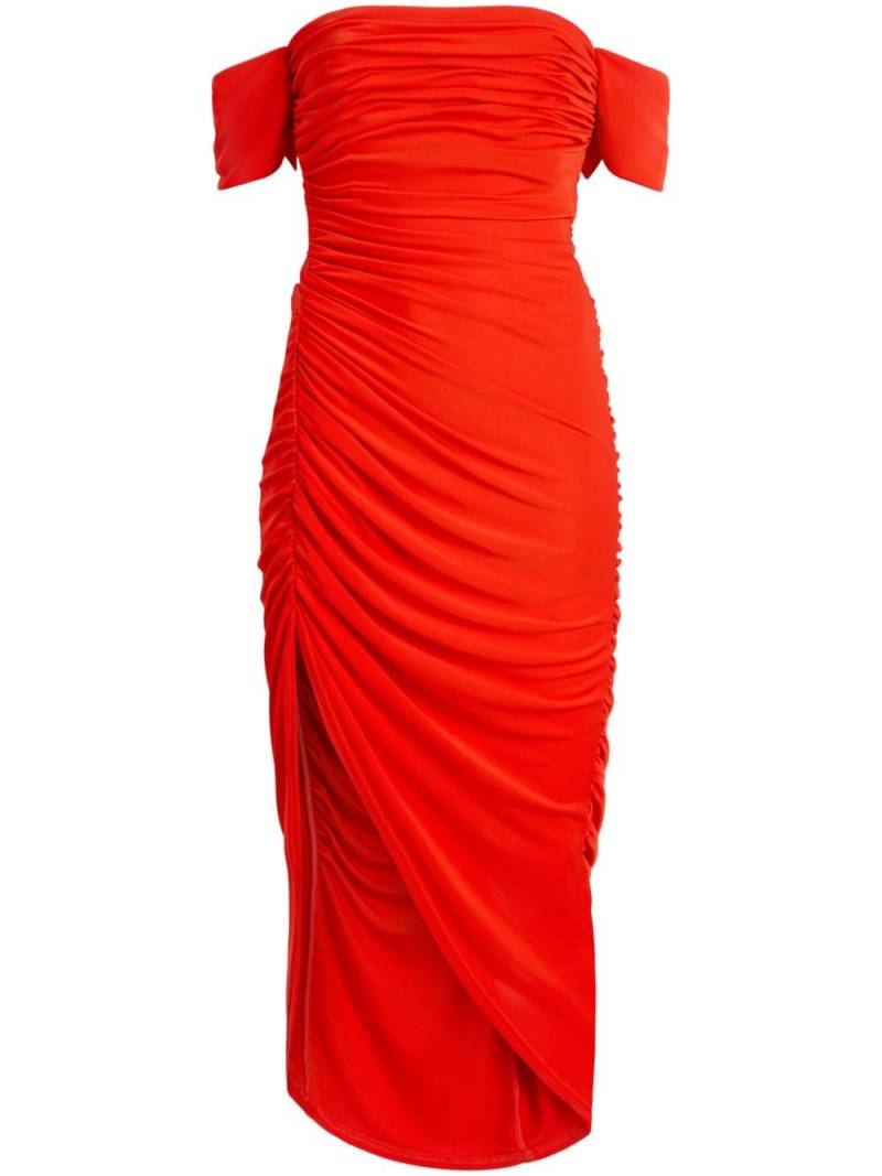 Cinq A Sept Delaney ruched midi dress - Orange von Cinq A Sept