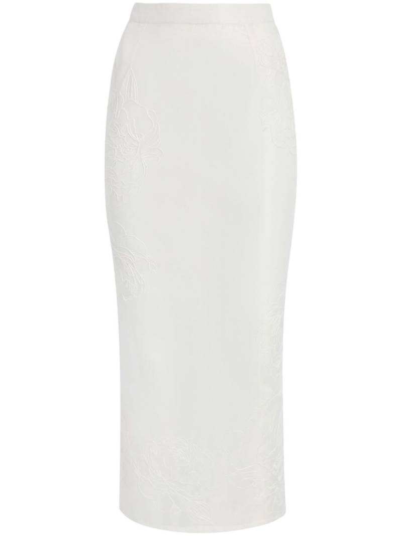 Cinq A Sept Etta organza-overlay skirt - White von Cinq A Sept