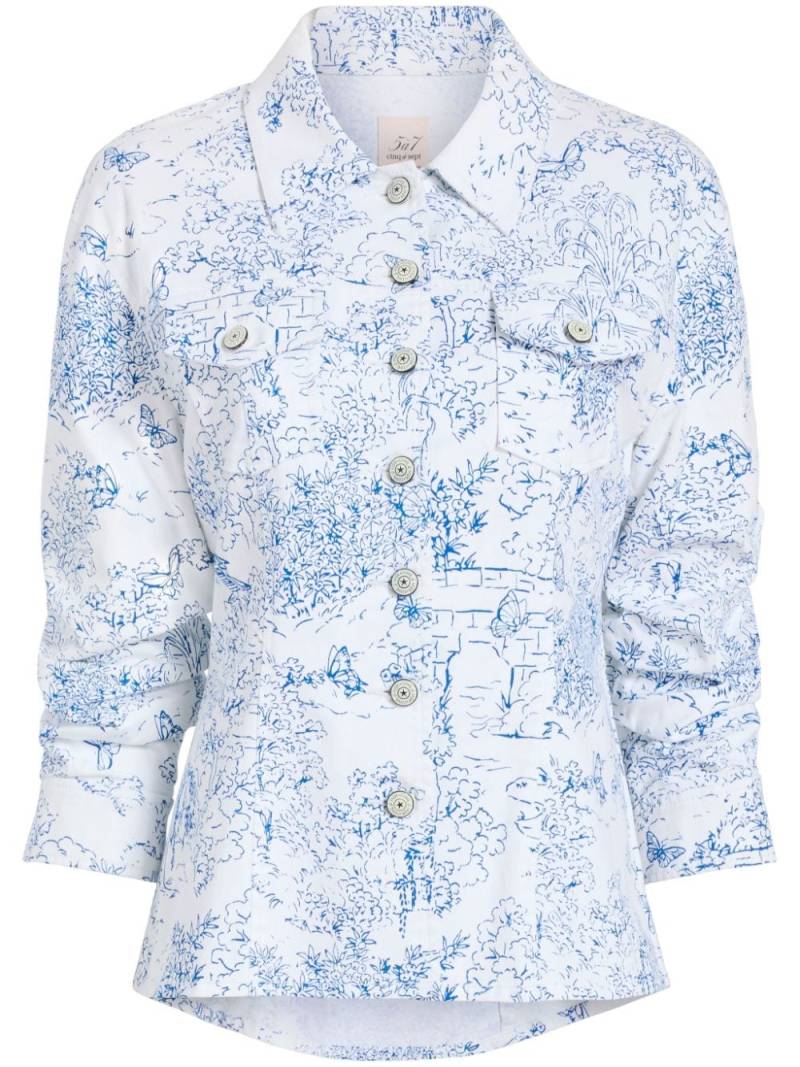 Cinq A Sept Garden Toile buttoned jacket - Blue von Cinq A Sept