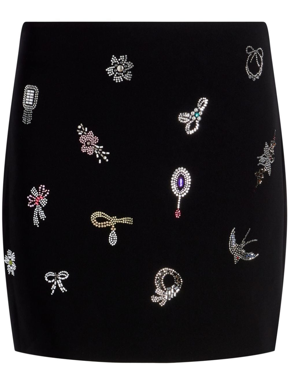 Cinq A Sept Heatset crystal-embellished skirt - Black von Cinq A Sept