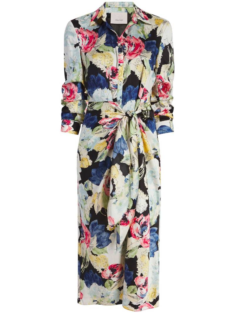 Cinq A Sept Jacey floral-print silk dress - Black von Cinq A Sept