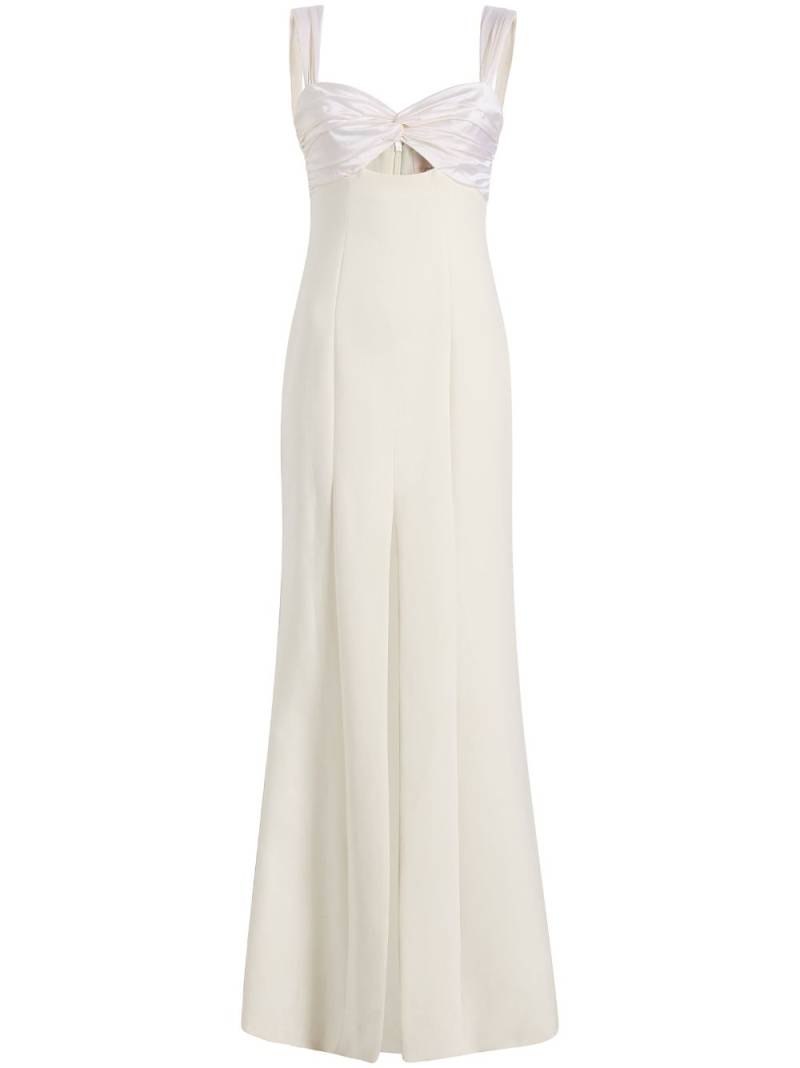 Cinq A Sept Julie sweetheart-neck side-slit gown - White von Cinq A Sept