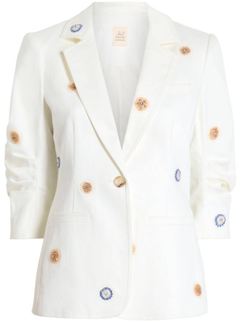 Cinq A Sept Khloe charm-detail blazer - White von Cinq A Sept