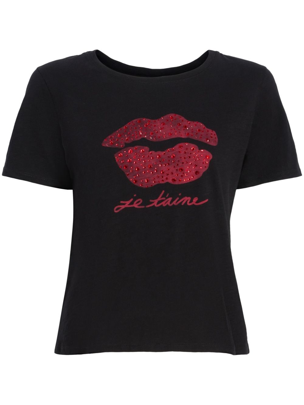 Cinq A Sept Kisses Je T'Aime T-shirt - Black von Cinq A Sept