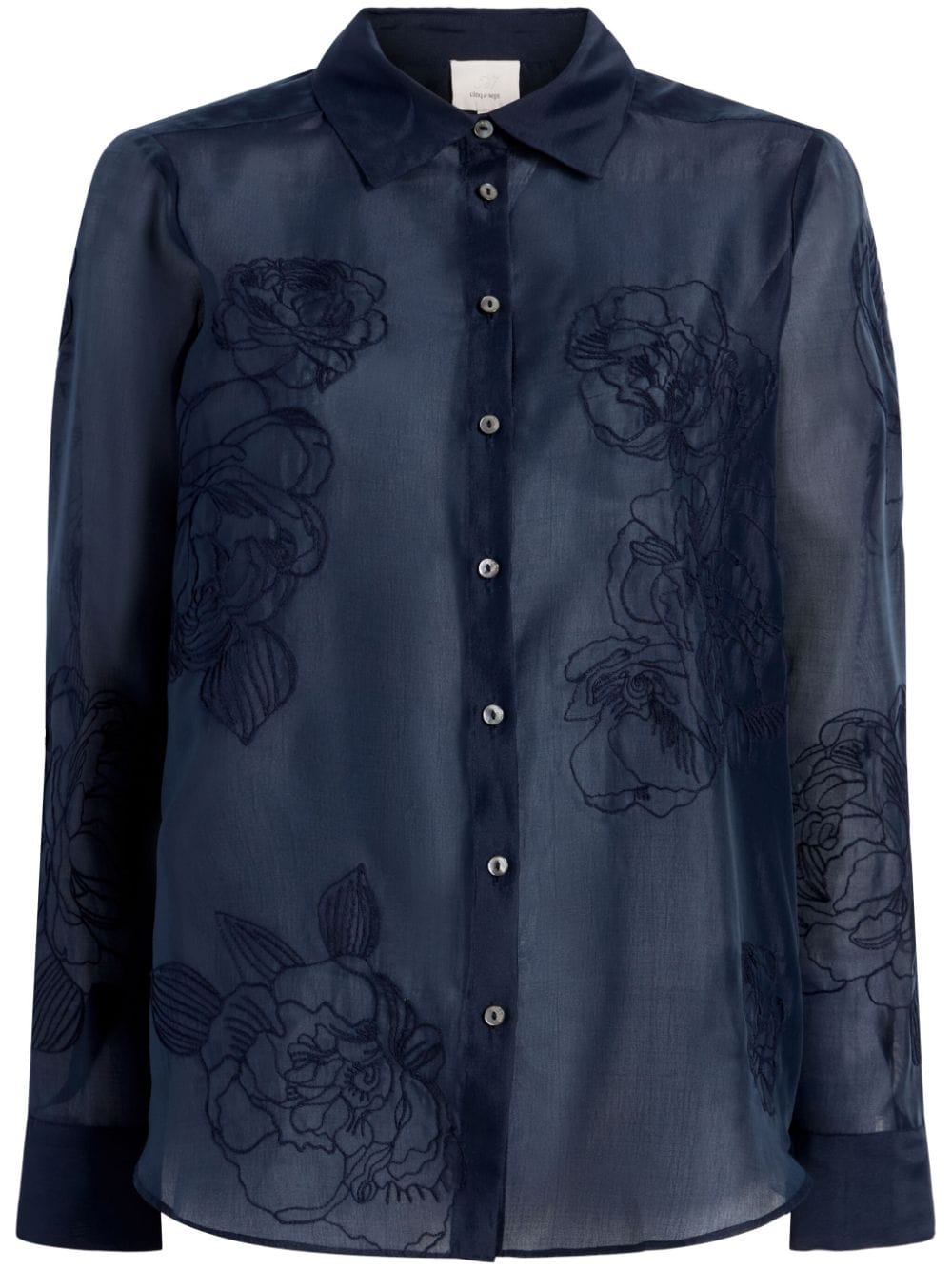 Cinq A Sept Luna floral-embroidered shirt - Blue von Cinq A Sept