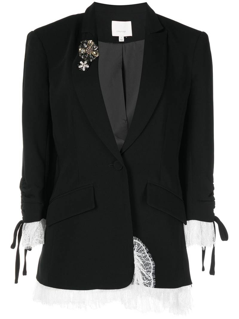 Cinq A Sept Roxie lace-trim blazer - Black von Cinq A Sept