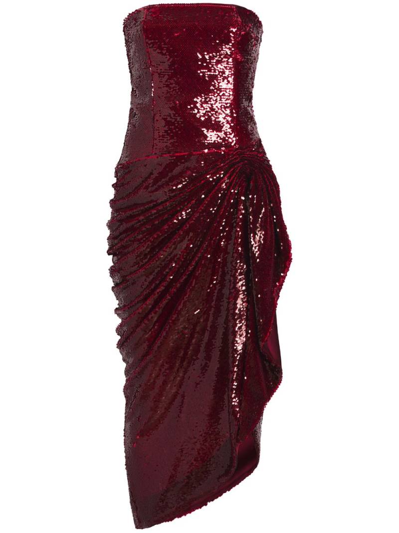 Cinq A Sept Shea sequinned midi dress - Red von Cinq A Sept