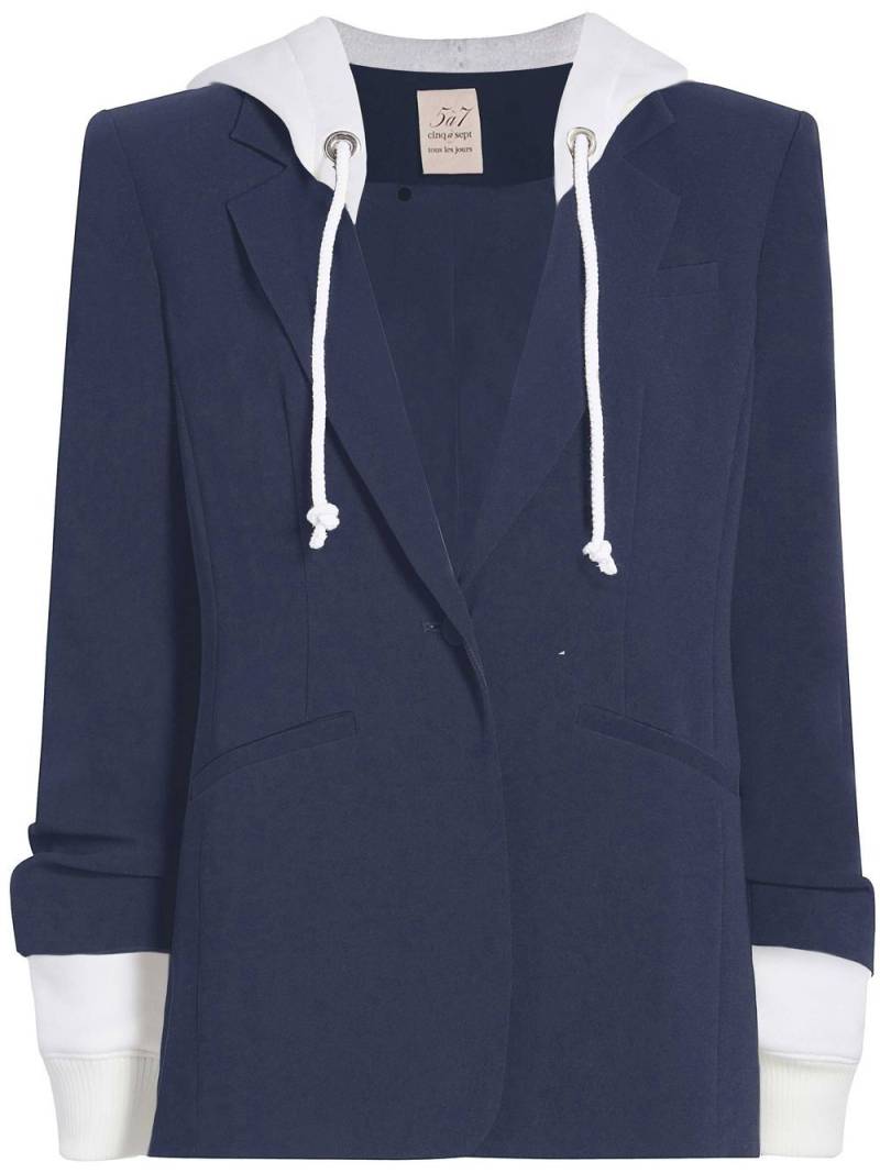 Cinq A Sept hooded single-breasted blazer - Blue von Cinq A Sept