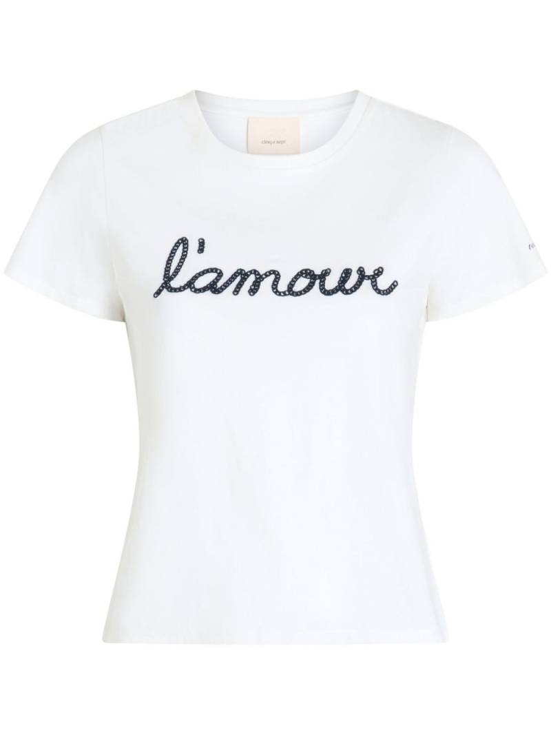 Cinq A Sept logo-print cotton T-shirt - White von Cinq A Sept