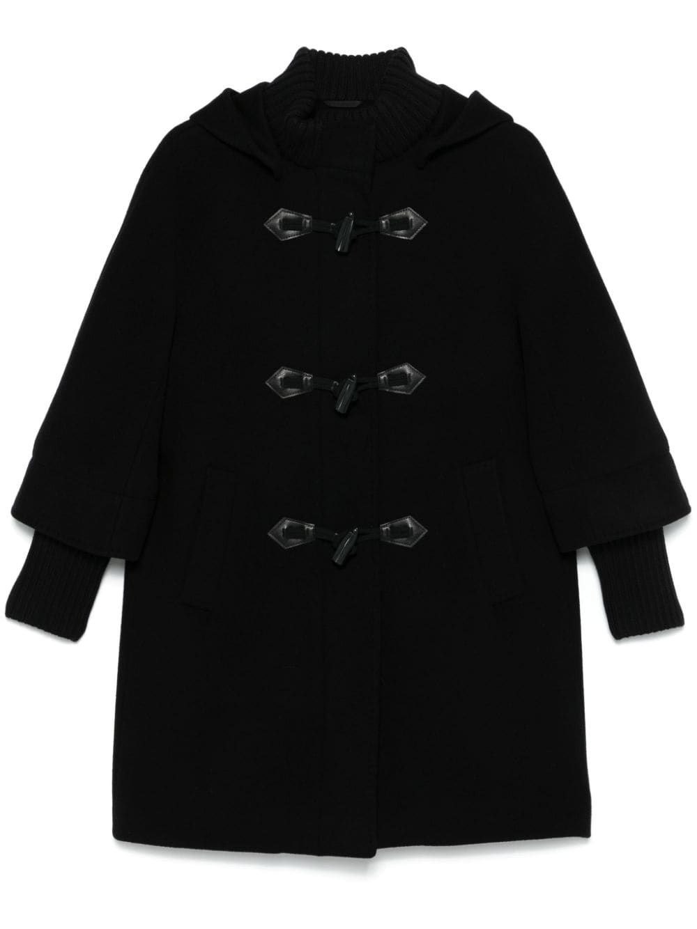 Cinzia Rocca hooded peacoat - Black